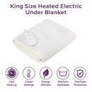 Carmen King Size Heated Under Blanket with Overheat Protection