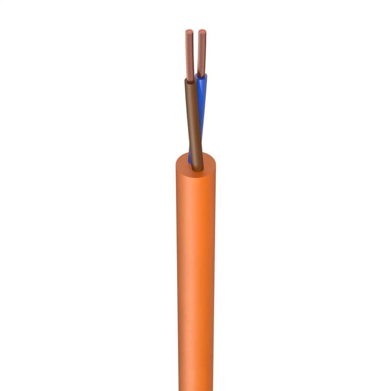 Doncaster 3182Y 0.75mm² PVC Round Flexible Cable Orange, 50m Drum