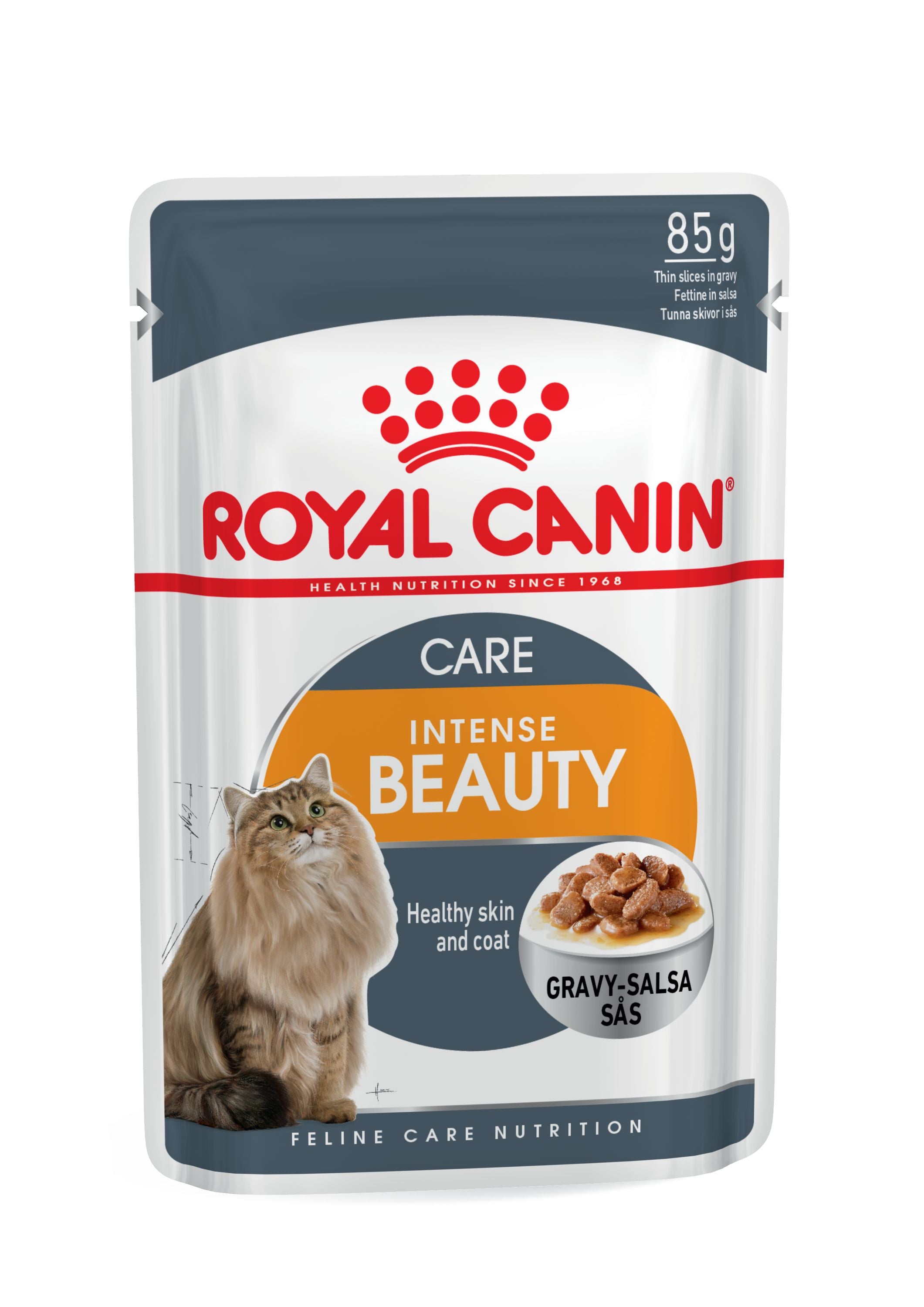 Royal Canin Intense Beauty Care In Gravy Adult Wet Cat Food, 85g x 12 Pack