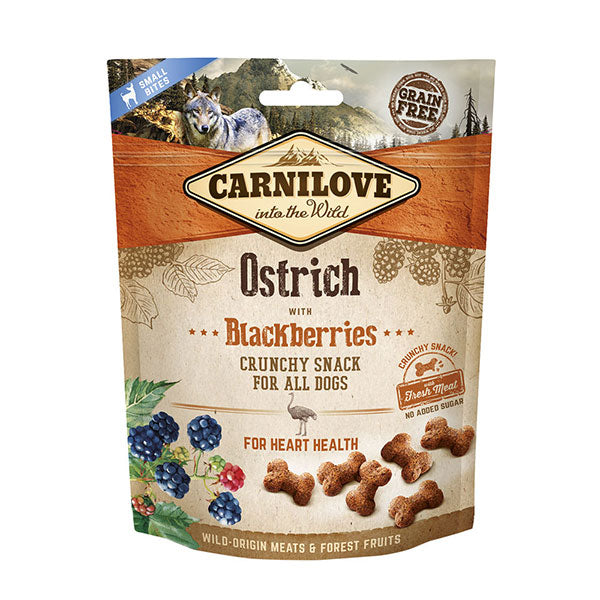 Carnilove Crunchy Dog Snack 200g - Ostrich with Blackberries