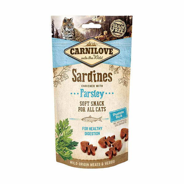 Carnilove Cat Semi Moist Snacks 200g - Sardines with Parsley