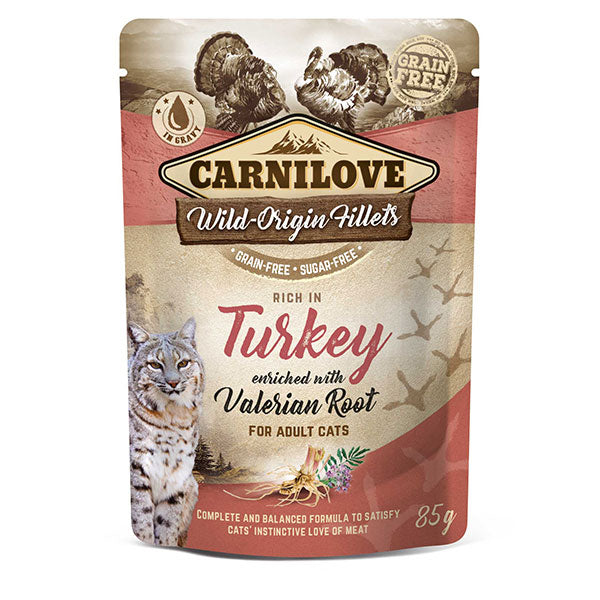 Carnilove Cat Pouch 85g - Turkey with Valerian