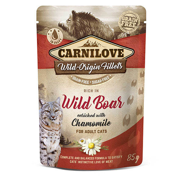 Carnilove Cat Pouch 85g - Wild Boar with Chamomile