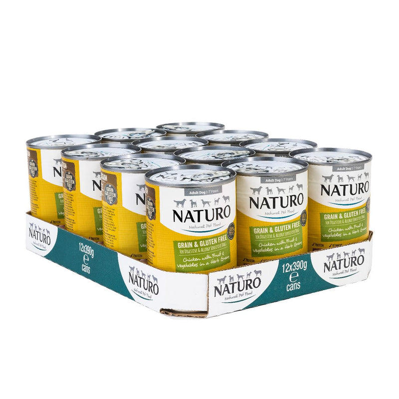 Naturo Adult Dog Grain & Gluten Free Chicken in a Herb Gravy, 390g