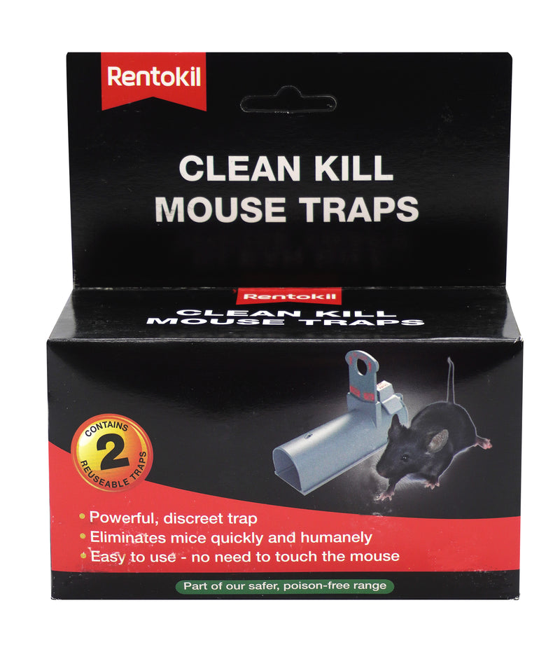 Rentokil Clean Kill Mouse Traps - Twin Pack