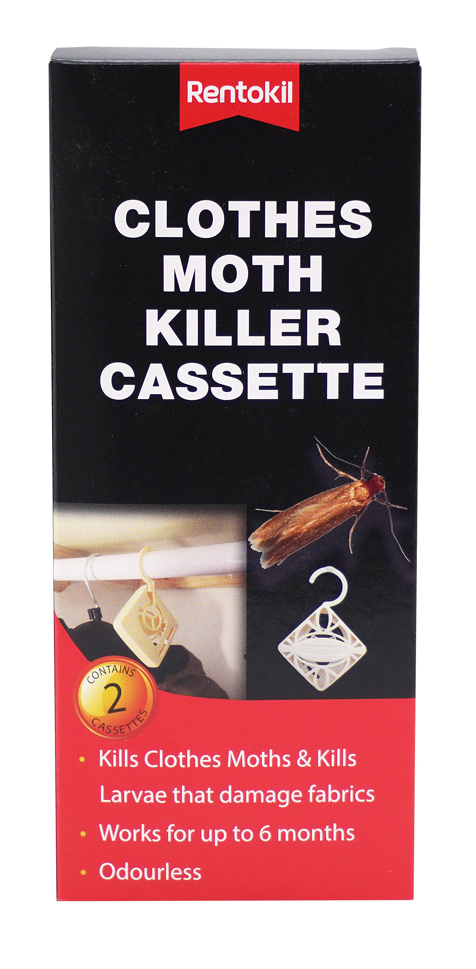 Rentokil Clothes Moth Killer Cassette - 2 Pack