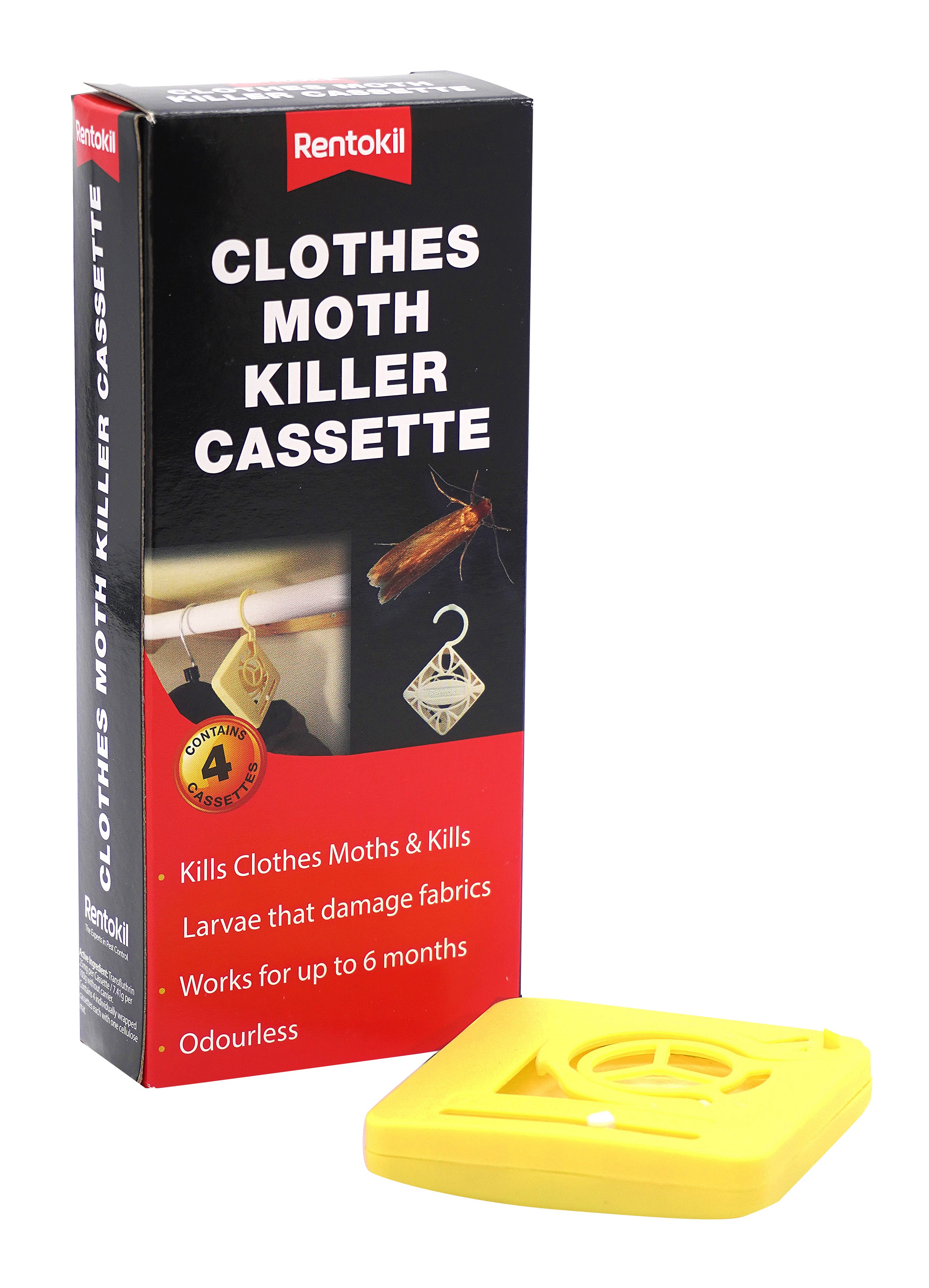 Rentokil Clothes Moth Killer Cassette - 4 Pack