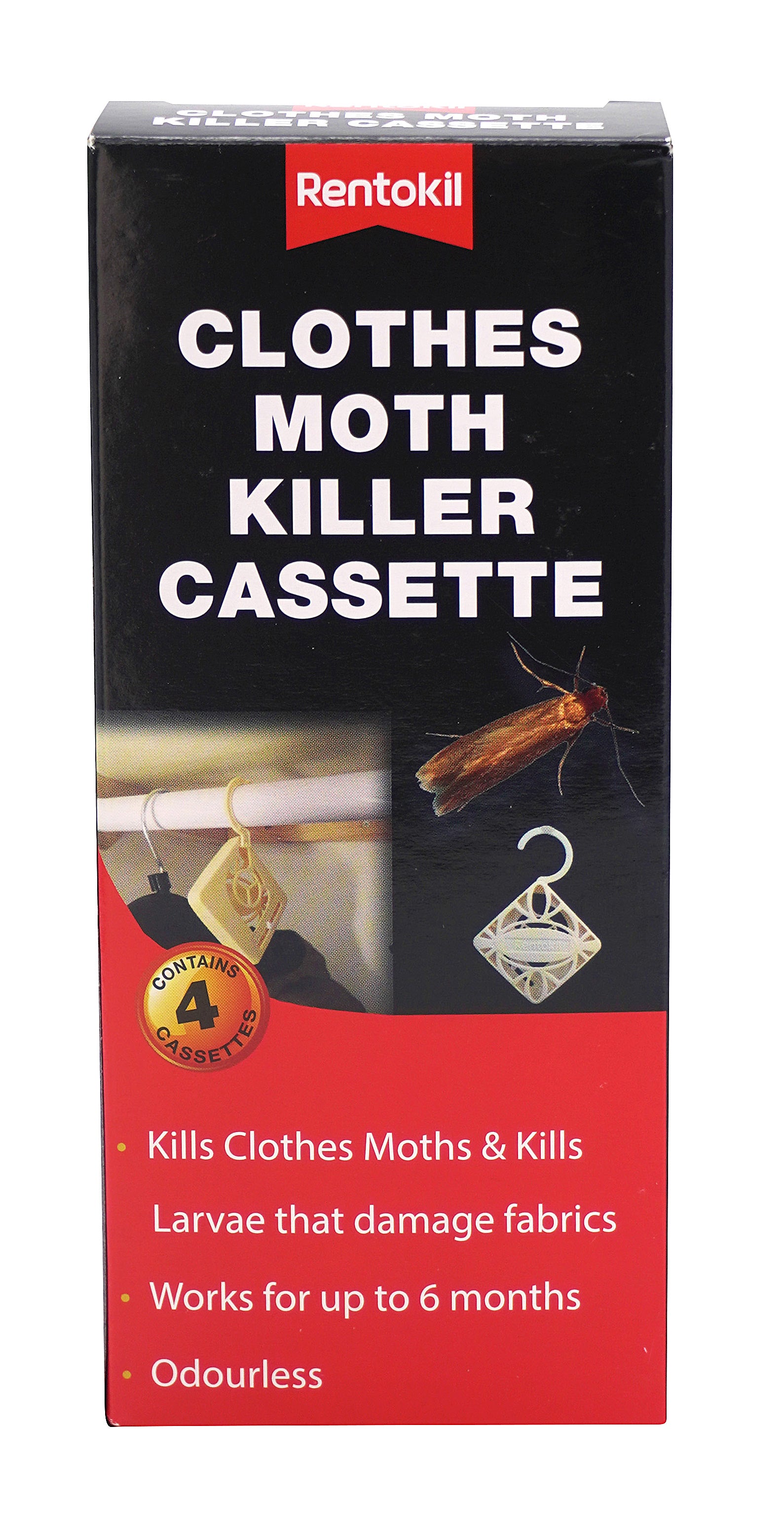 Rentokil Clothes Moth Killer Cassette - 4 Pack