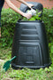 Whitefurze 220L Compost Bin, Black