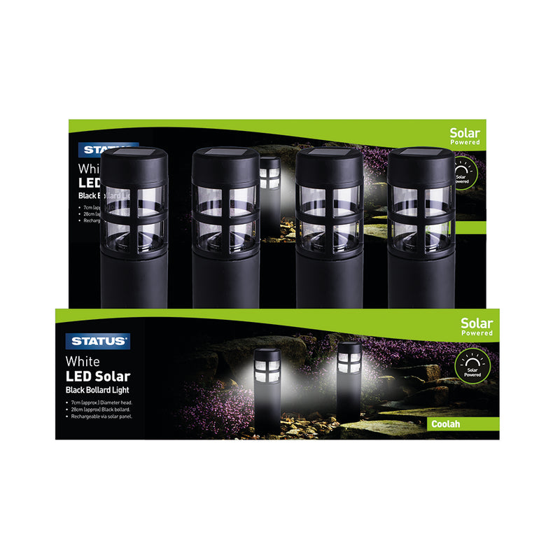 Status Coolah - 7cm - white LED - Solar - Bollard Stake Light - Black