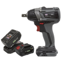 Sealey Premier Brushless Impact Wrench Kit 1/2 InchSq Drive 20V SV20 Series 300Nm - 2 Batteries