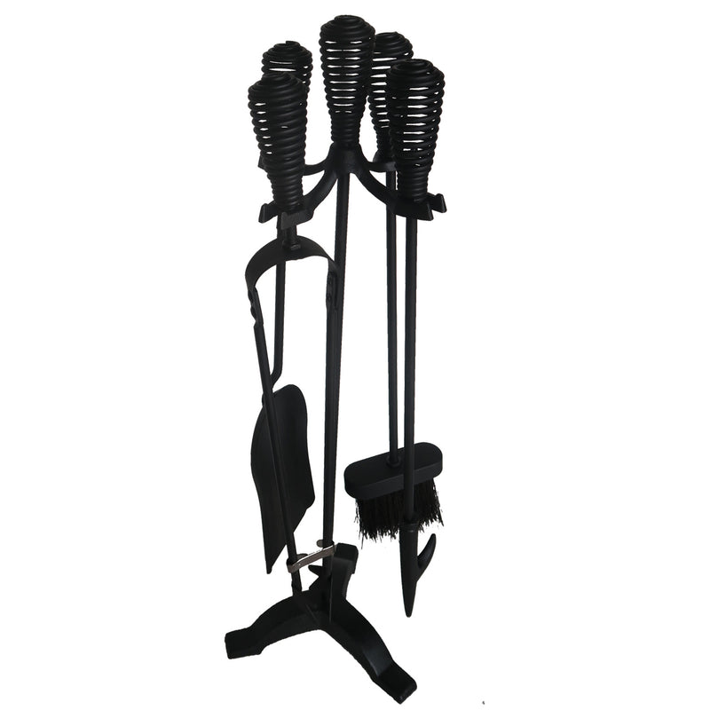 De Vielle 5pc Swirl Handle Companion Set Black