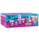 Whiskas 1+ Cat Pouches Fish Selection in Jelly 80x100g Giant Pack