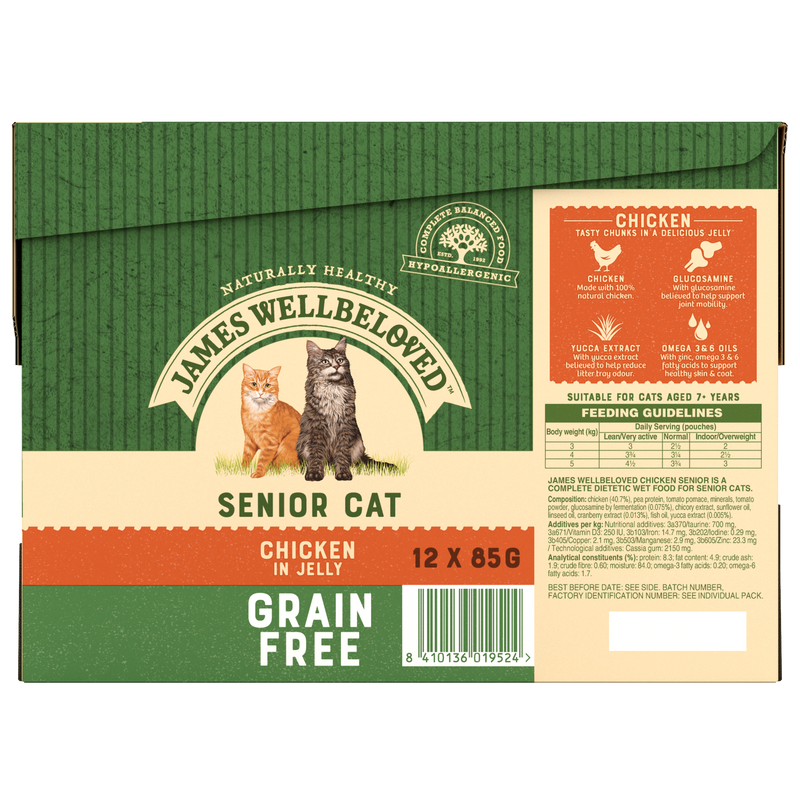 Grain Free Senior Cat Chicken in Jelly Pouch 12 x 85g