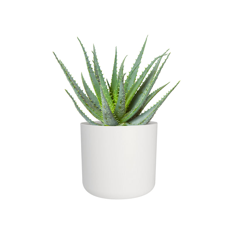 B.for 25cm Soft Round Plastic Indoor Plant Pot - White