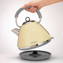 Morphy Richards Accents 1.5 Litre Pyramid Kettle, Cream