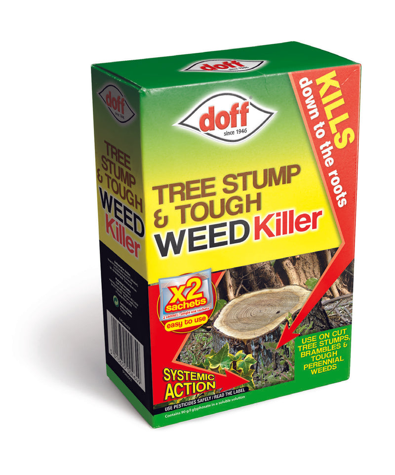 Doff Tree Stump & Tough Weedkiller 2 Sachets