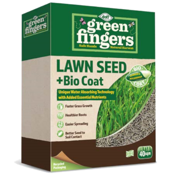 Doff Green Fingers Lawn Seed + Bio Coat 1kg