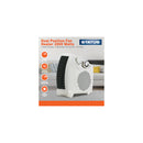 Status Dual Position Fan Heater - 2000w - White - 2 Heat Settings - Adjustable Thermostat