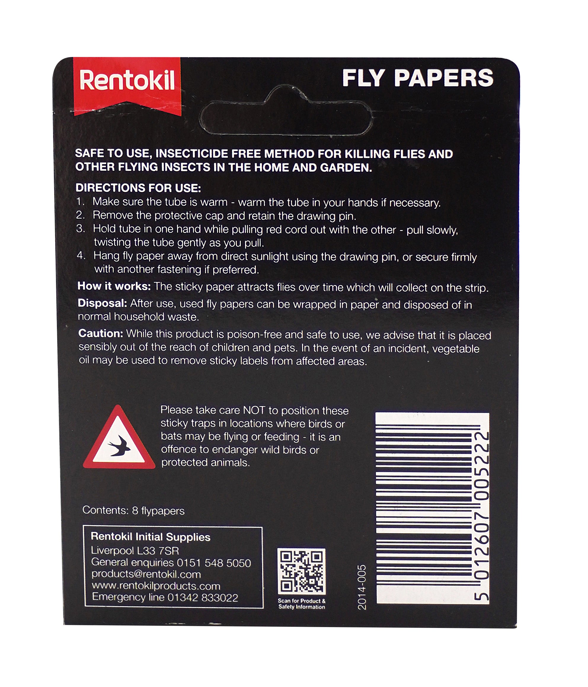Rentokil Flypapers 8 Pack