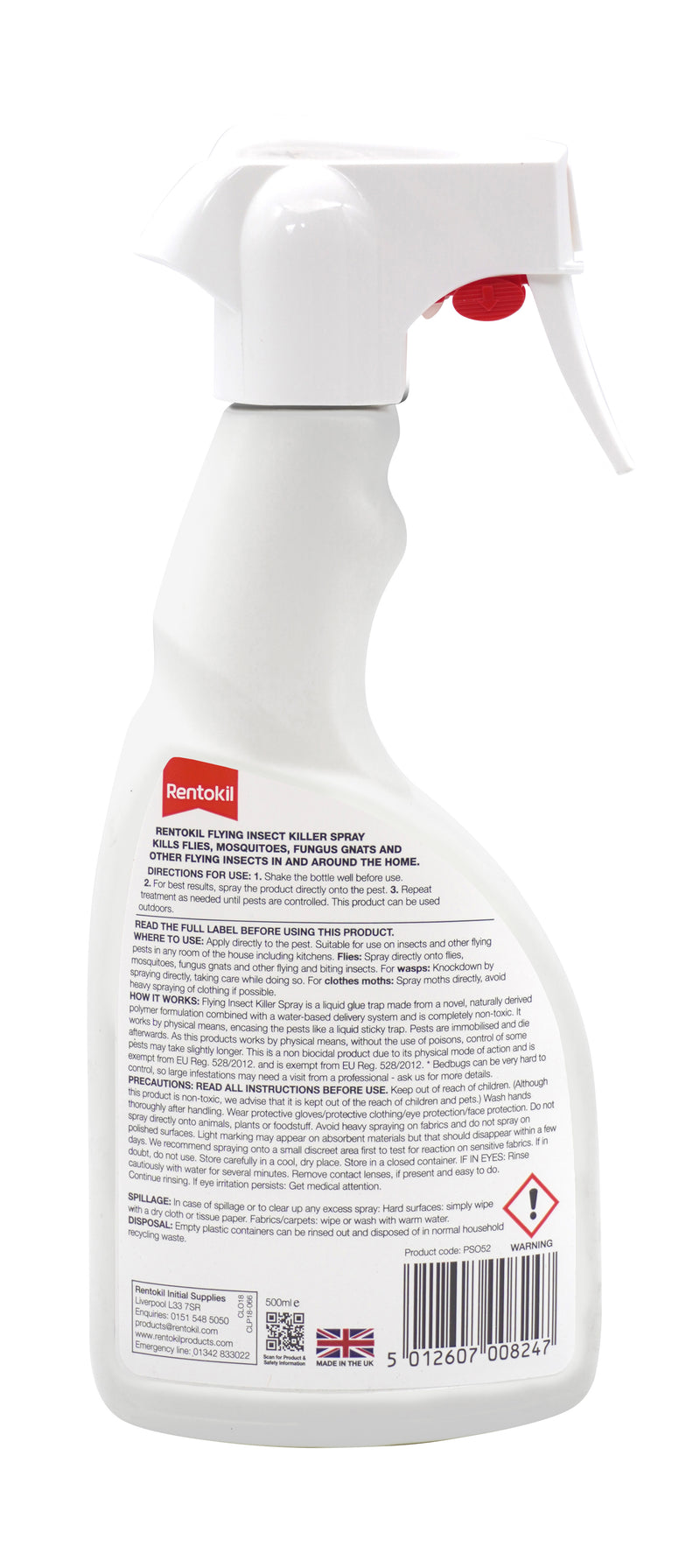 Rentokil Flying Insect Killer Spray 500ml