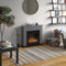 Tagu Frode Fireplace, Solid Grey Suite with UK Plug