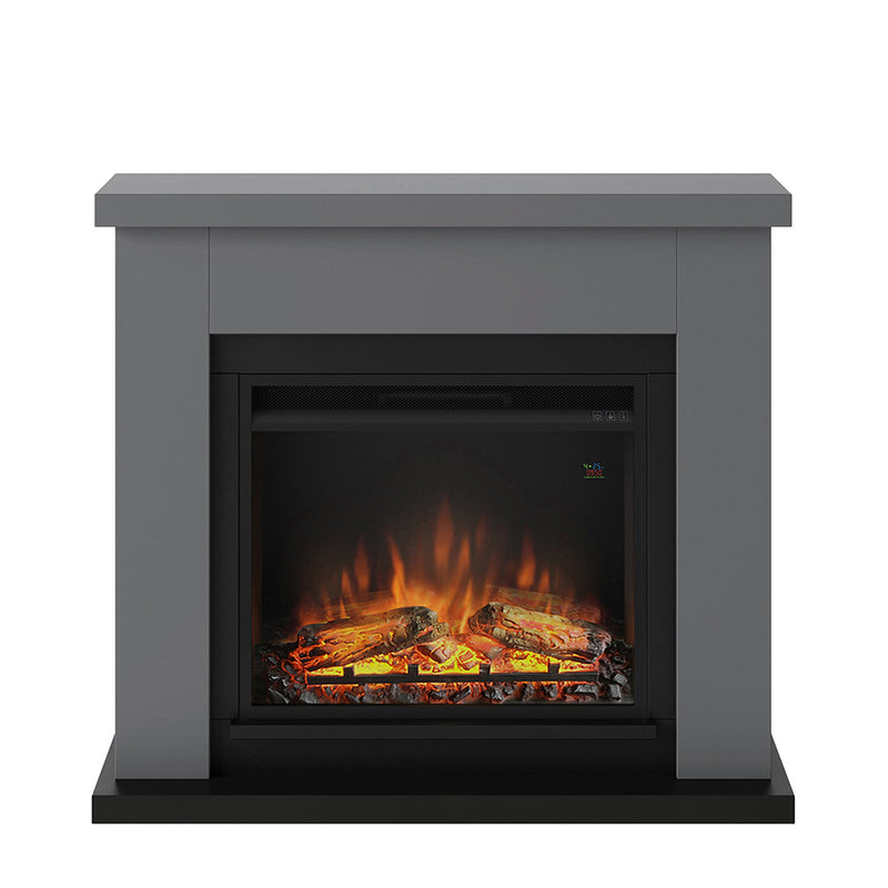 Tagu Frode Fireplace, Solid Grey Suite with UK Plug