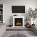 Tagu Helmi Fireplace, Pure White Suite with UK Plug