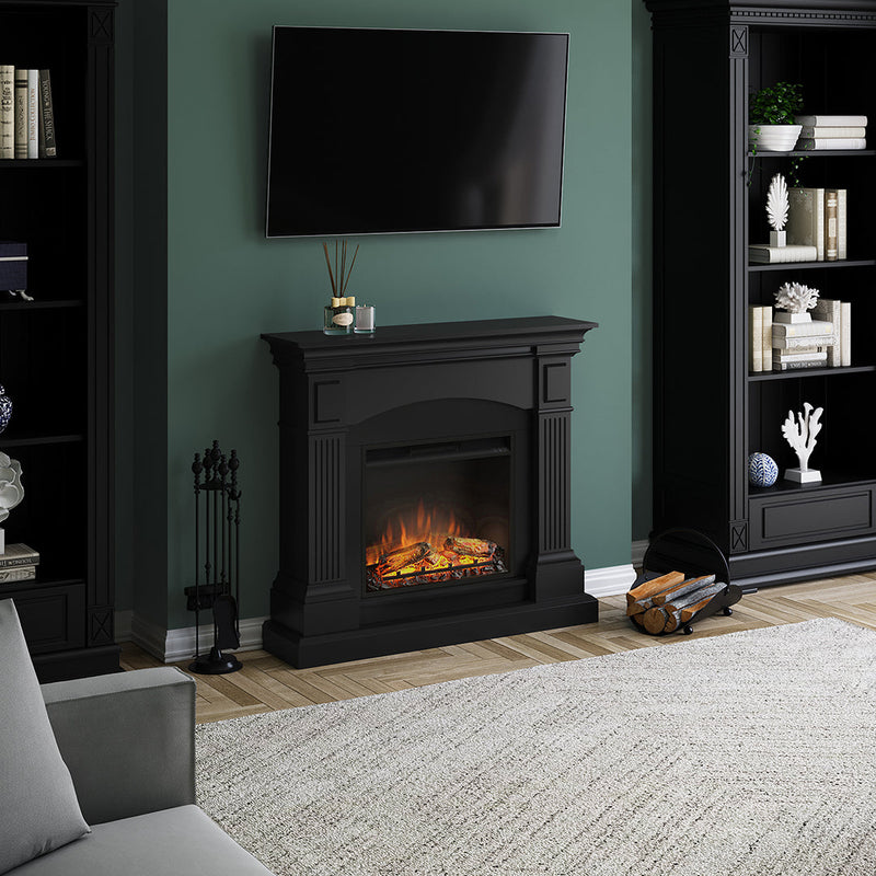 Tagu Magna Fireplace, Deep Black Suite with EU Plug