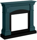 Tagu Magna Fireplace, Soft Turquoise Suite with UK Plug