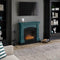 Tagu Magna Fireplace, Soft Turquoise Suite with EU Plug