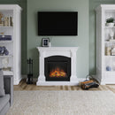 Tagu Magna Fireplace, Pure White Suite with EU Plug