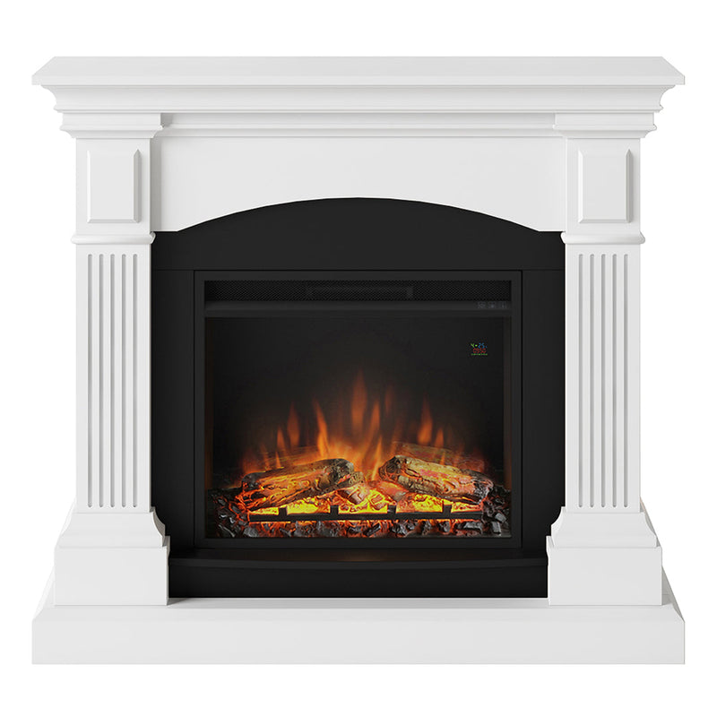 Tagu Magna Fireplace, Pure White Suite with EU Plug