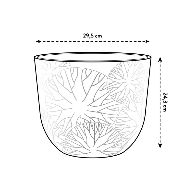 Elho Fuente Lily Round 30 - Flowerpot - Pebble Grey - Indooroutdoor! - Ø 29.46 x H 24.34 cm