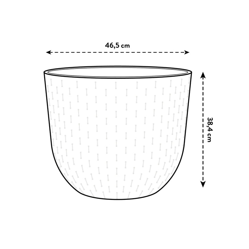Elho Fuente Grains Round 47 - Flowerpot - Pebble Grey - Indooroutdoor! - Ø 46.47 x H 38.39 cm