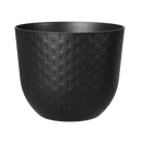 Elho Fuente Grains Round 47 - Flowerpot - Onyx Black - Indooroutdoor! - Ø 46.47 x H 38.39 cm