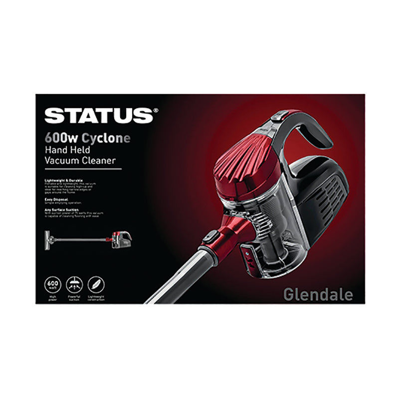 Status Glendale - Red/Grey - 600w Cyclone Vacuum