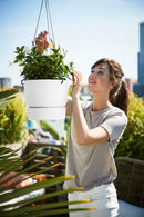 Elho Greenville Hanging Basket 24 - Flowerpot - White - Balconyoutdoor! - Ø 23.50 x H 20.50 cm