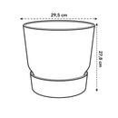 Greenville 30cm Round Plastic Ourdoor Plant Pot - Living Concrete