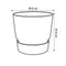 Greenville 30cm Round Plastic Ourdoor Plant Pot - Living Concrete