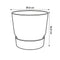 Greenville 40cm Round Plastic Ourdoor Plant Pot - Living Concrete