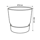 Greenville 47cm Round Plastic Ourdoor Plant Pot - Living Concrete