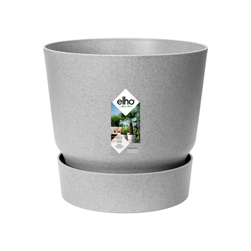 Elho Greenville Round 30 - Flowerpot - Living Concrete - Outdoor! - Ø 29.50 x H 27.80 cm