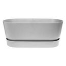 Elho Greenville Terrace Trough 80 Wheels - Planter - Living Concrete - Outdoor! - L 35.00 x W 78.00 x H 33.50 cm