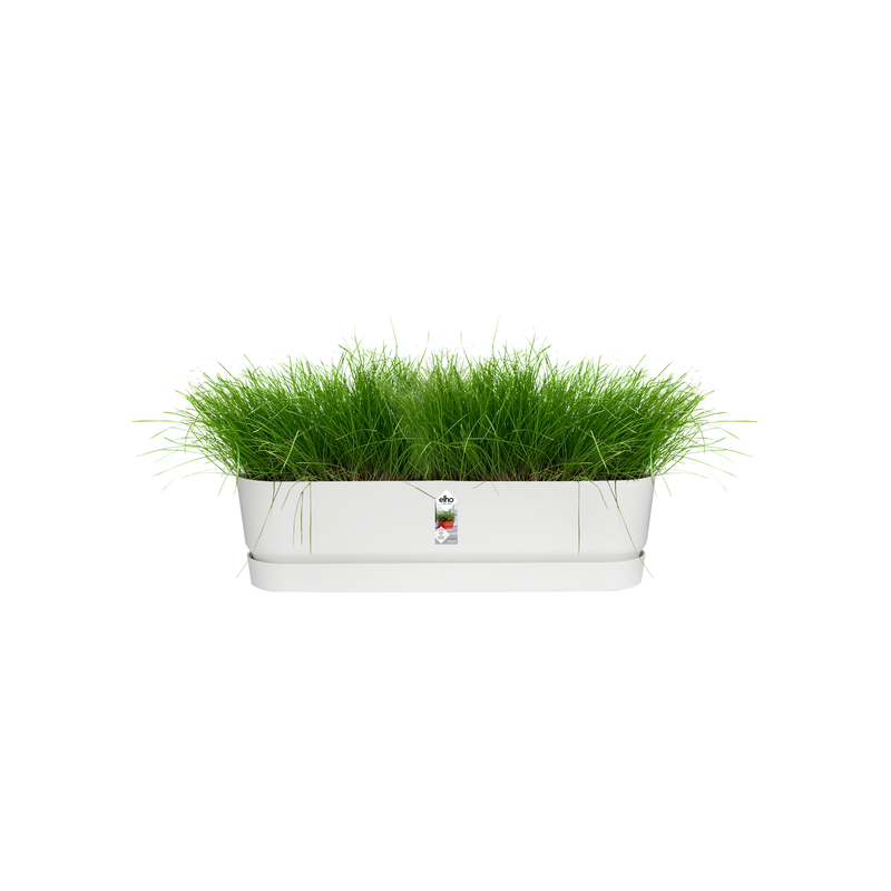 Elho Greenville Trough Long 70 - Planter - White - Outdoor! - L 19.46 x W 68.96 x H 18.48 cm