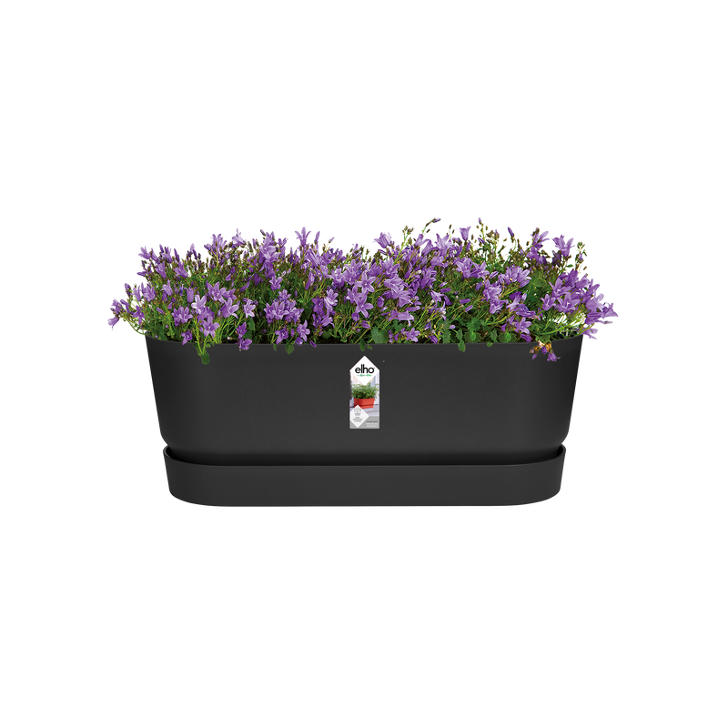 Elho Greenville Trough Long 50 - Planter - Living Black - Outdoor! - L 19.82 x W 48.96 x H 17.95 cm