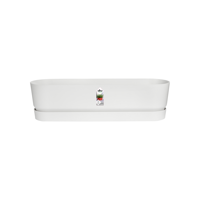 Elho Greenville Trough Long 70 - Planter - White - Outdoor! - L 19.46 x W 68.96 x H 18.48 cm