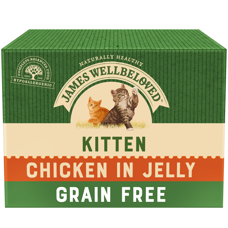 James Wellbeloved Grain Free Kitten Chicken in Jelly Pouch 12 x 85g