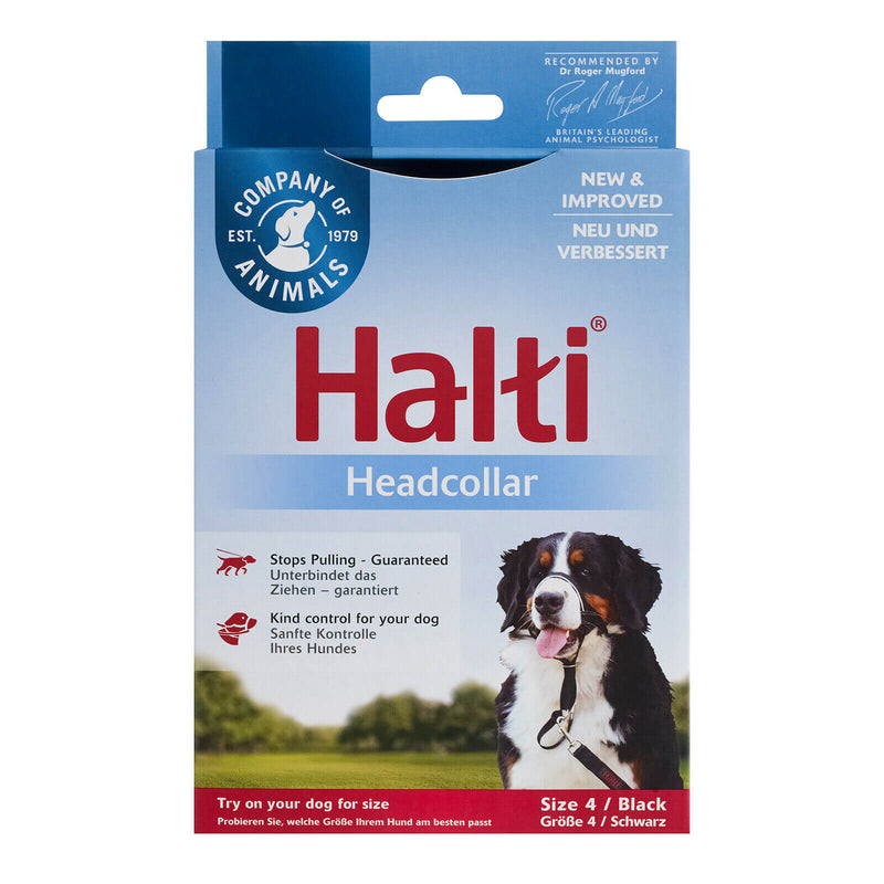 Halti Dog Headcollar, Black, Size 4