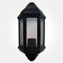 Eterna 60W Max Polycarbonate Half Lantern - Black